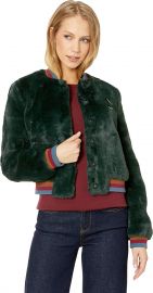 Ted Baker Aether Faux Fur Bomber Jacket at Amazon